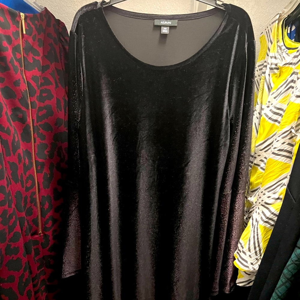 Black velvet dress